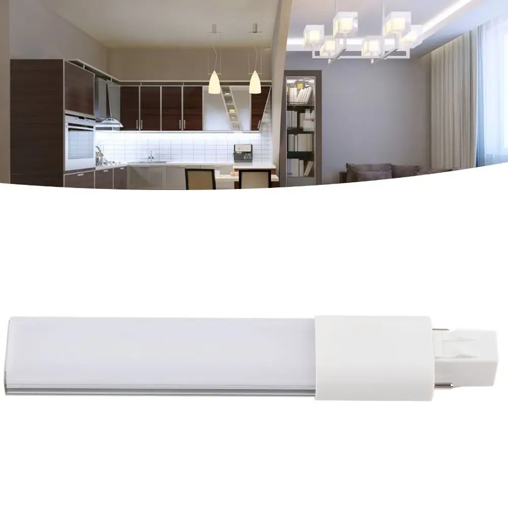 2 Pack Easy Installation G23/GX23 LED Bulb 2-Pin AC 85-265V LED Tube Light 6W 600LM Recessed Down Light Bulb Under Cabinet