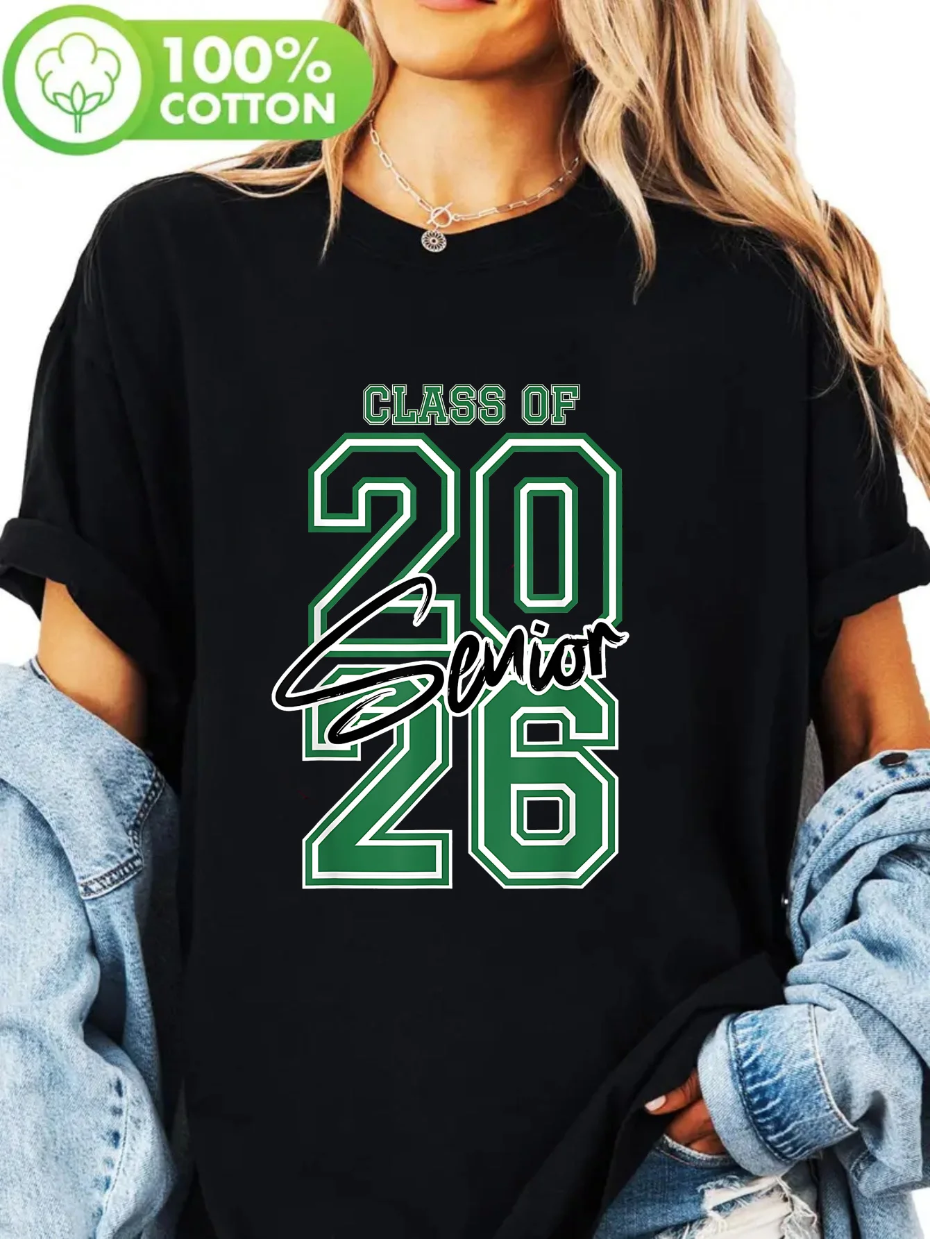 Women Pure Top Valentine's Day Themed Print Stylish Versatile Casual Round Neck T Shirt Soft Breathable Comfortable Chiffon