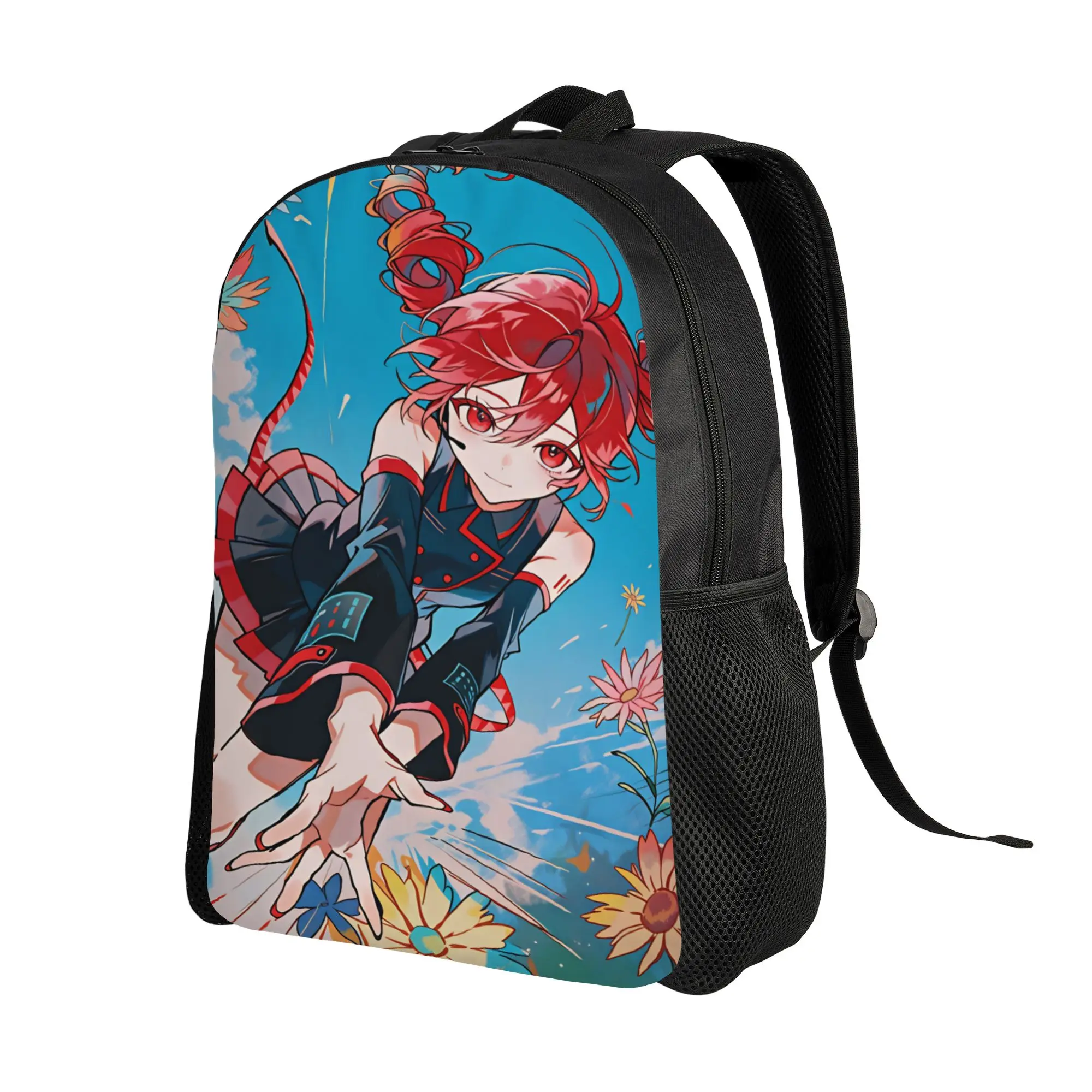 Kasane Teto Character Backpack  Girl Polyester Hiking Backpacks Print Fun School Bags Rucksack