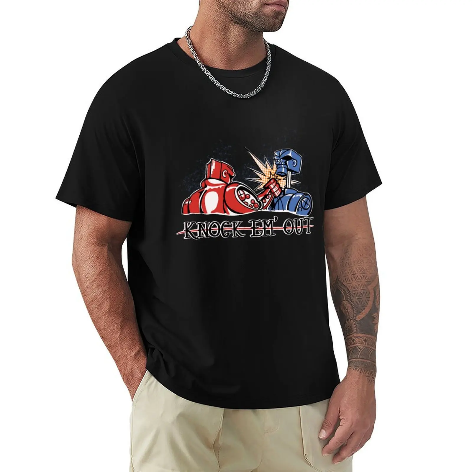 

KNOCK EM’ OUT T-Shirt Aesthetic clothing essential t shirt sports fans heavy weight t shirts for men