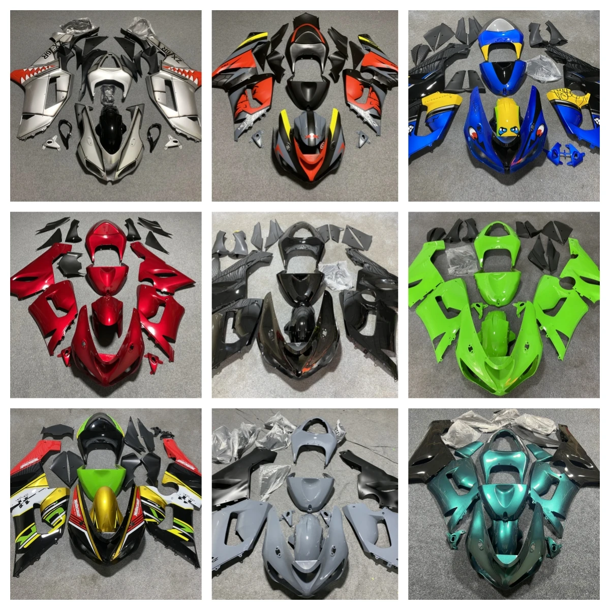 New ABS Motorcycle full Fairing Kit Fit For KAWASAKI ZX-6R ZX6R 636 2005 2006 05 06 Custom Fairings Kits Bodywork Shell set ZXMT