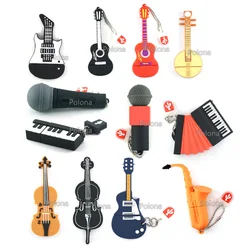 Usb Flash Drive Cartoon Mini Pendrive 4gb 8gb 16gb 32gb 64gb 128gb 256gb 512gb Musical Instruments Microphone Guitar Usb Memotia