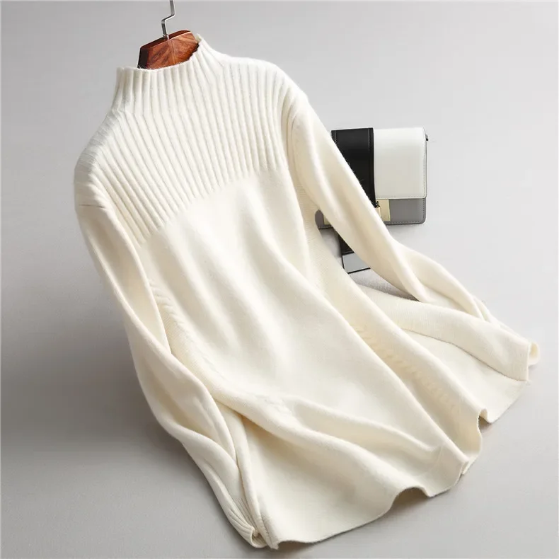 Autumn Winter Women Simple Sweaters and Long Sleeve Casual Crop Sweater Slim Solid Knitted Jumpers 8-7768