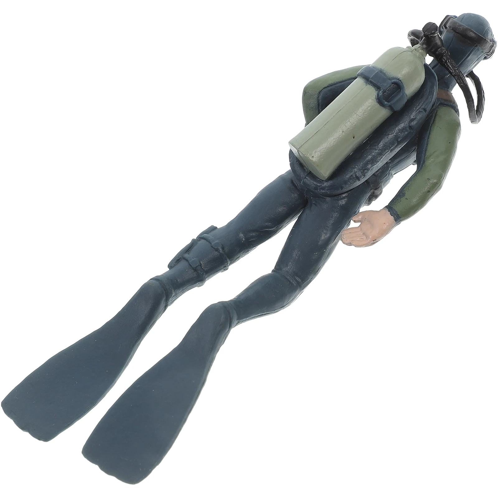 

Dark Blue Floating Diver Aquarium Ornaments Lifelike Design Safe for Fish Easy Installation Decor Aquarium Ornaments Diver