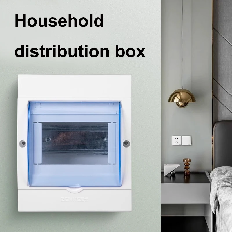 Home Electrical 2-16 Circuits Distribution Box ABS Plastic Indoor Electrical Devices Protect Box Visible Electrical Control Box