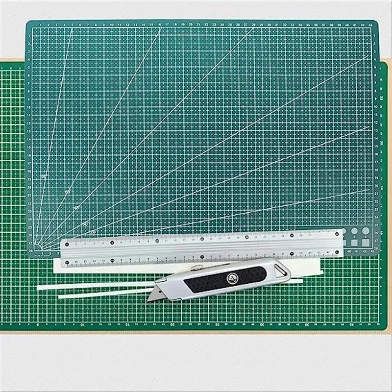 Imagem -05 - Pvc Mat Corte para Workbench Tábua de Corte Side Underlay Patchwork Cut Pad Costura Manual Faça Você Mesmo Faca Gravura Couro a3