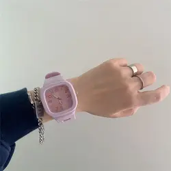 Relojes de cuarzo cuadrados para hombres y mujeres, Reloj Digital deportivo Simple, resistente al agua, ocio, estudiantes, pareja, moda