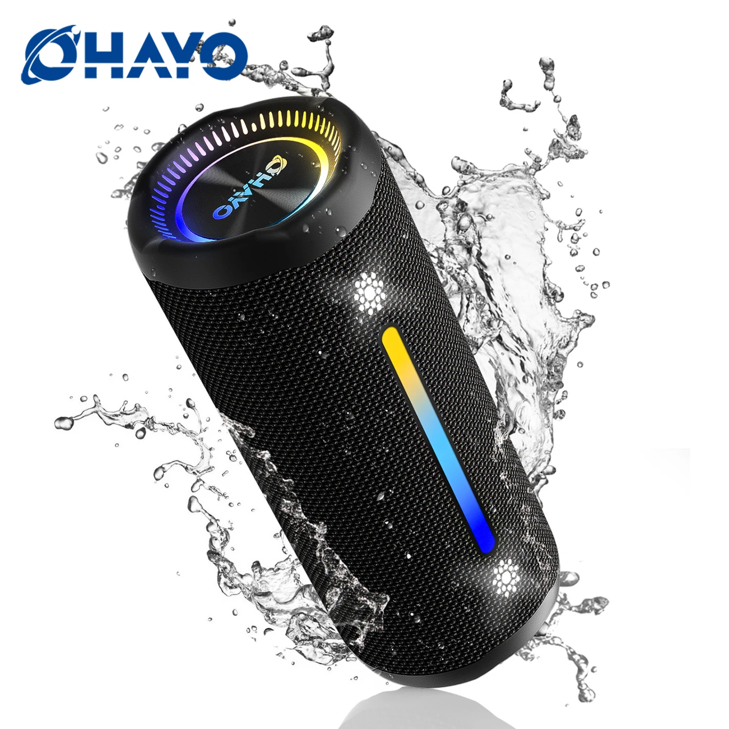 

OHAYO Portable Bluetooth Speaker, Dazzling Lights,35W Loud Sound, Deep Bass, IPX7 Waterproof, 24H Playtime, Bluetooth 5.3, TWS
