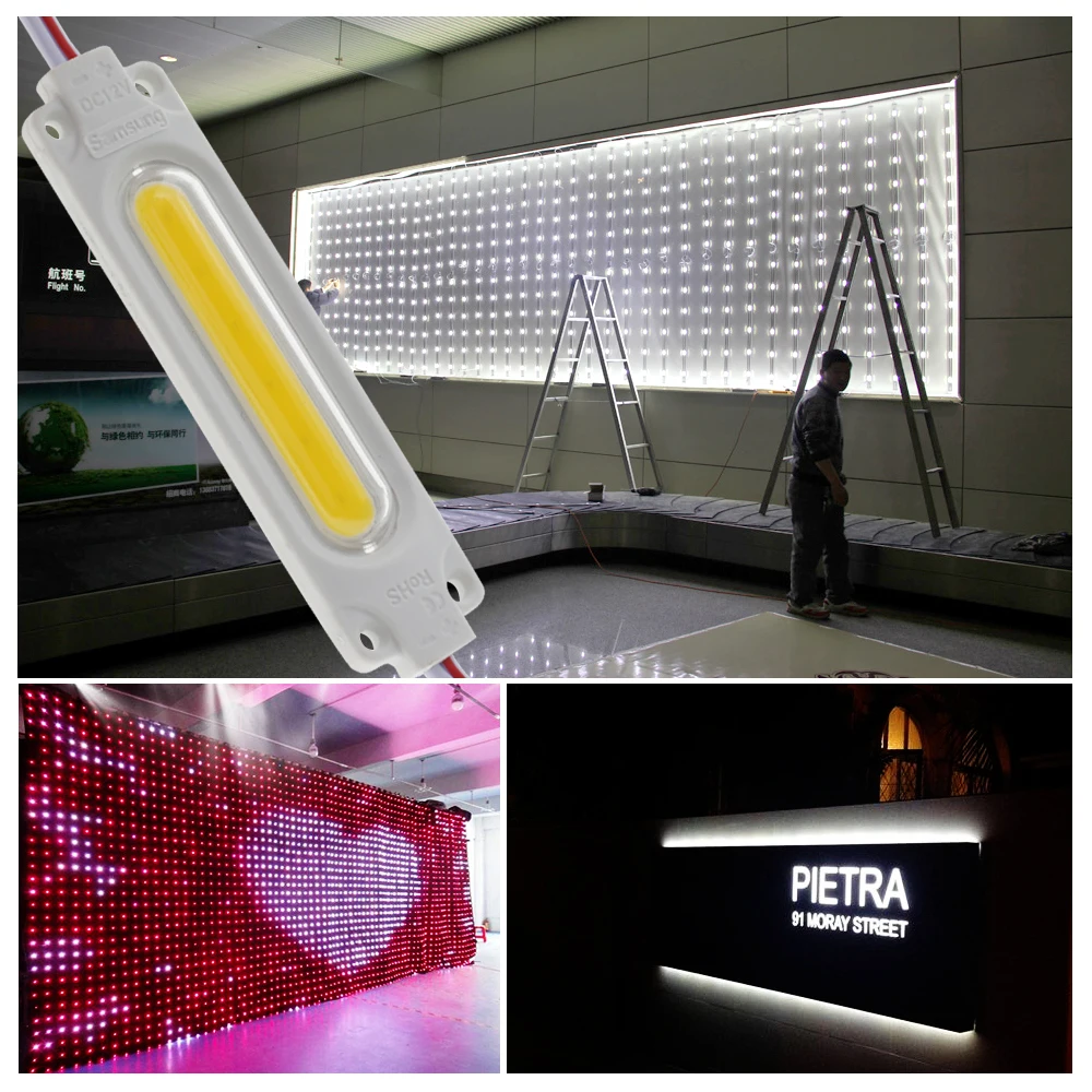 LED Module DC12V 2W Waterproof LED Modules for Outdoor Advertisement Design Backlight Module RGB White Blue Red Green 20pcs/lot
