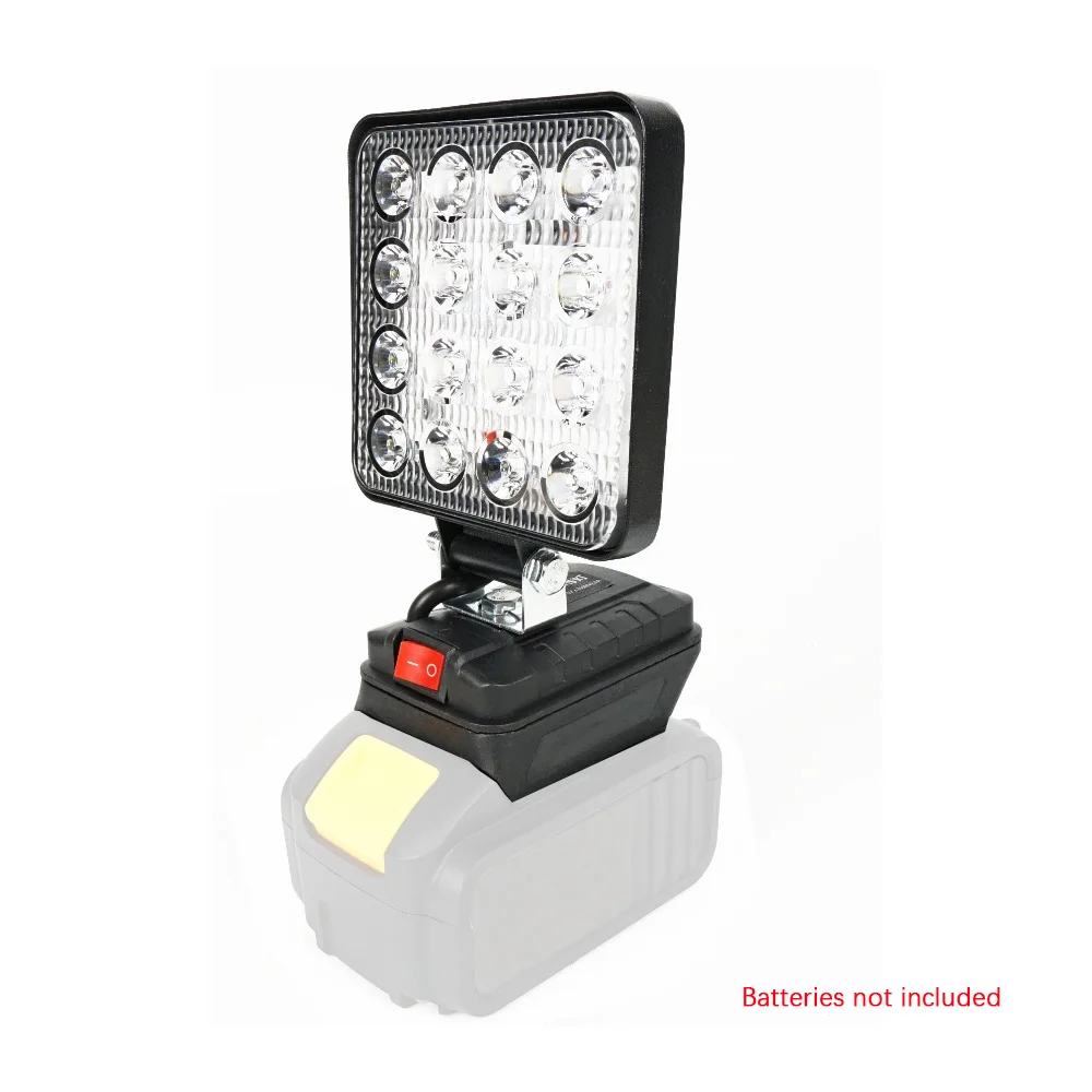 4In ไฟทำงาน LED ไฟฉายตั้งแคมป์แบบพกพาไฟฉายสปอตไลท์กลางแจ้งสำหรับ MAK!เครื่องมือฉุกเฉินแบตเตอรี่18V