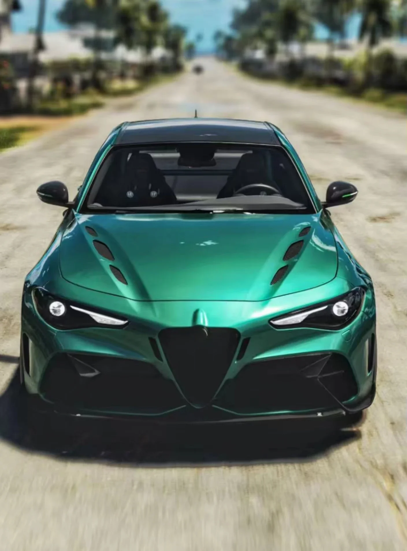 Premium 3K Carbon Fiber 6-Hole Engine Hood for  | Vacuum Process, UV-Resistant, Perfect Fitment