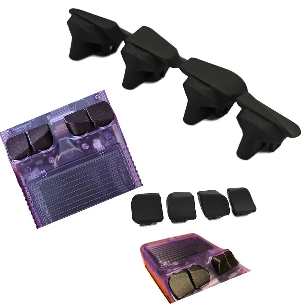 

​Back Button for R36S Handheld Game Console Part Comfortable Feel Easier to Grasp Black 4pcs