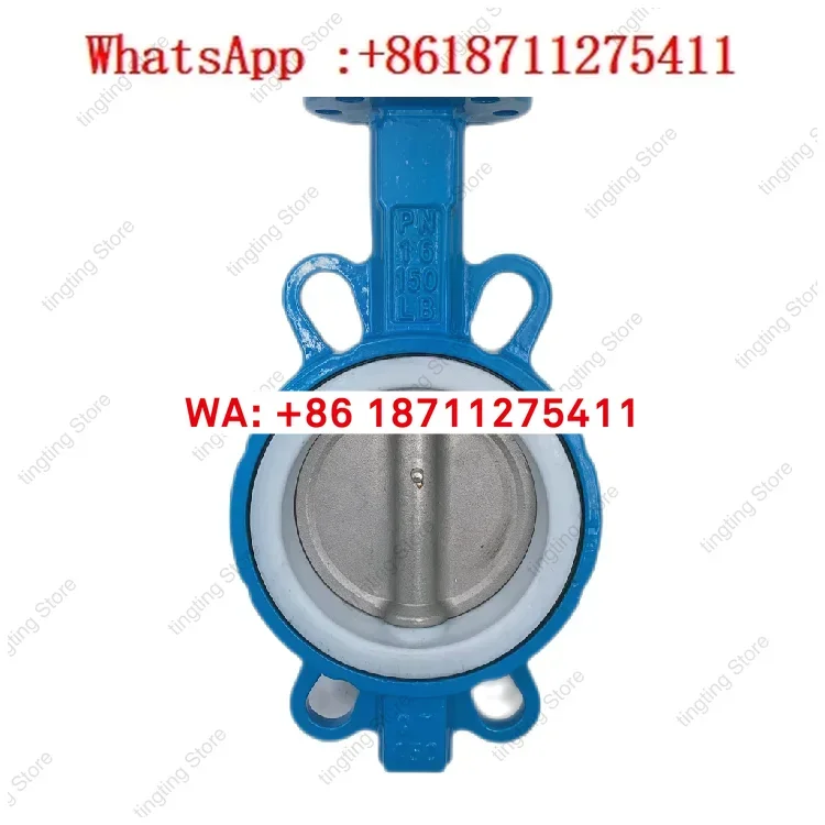 Headless PTFE butterfly valve stainless steel plate pneumatic/electric special matching DN50 65 80 100 125
