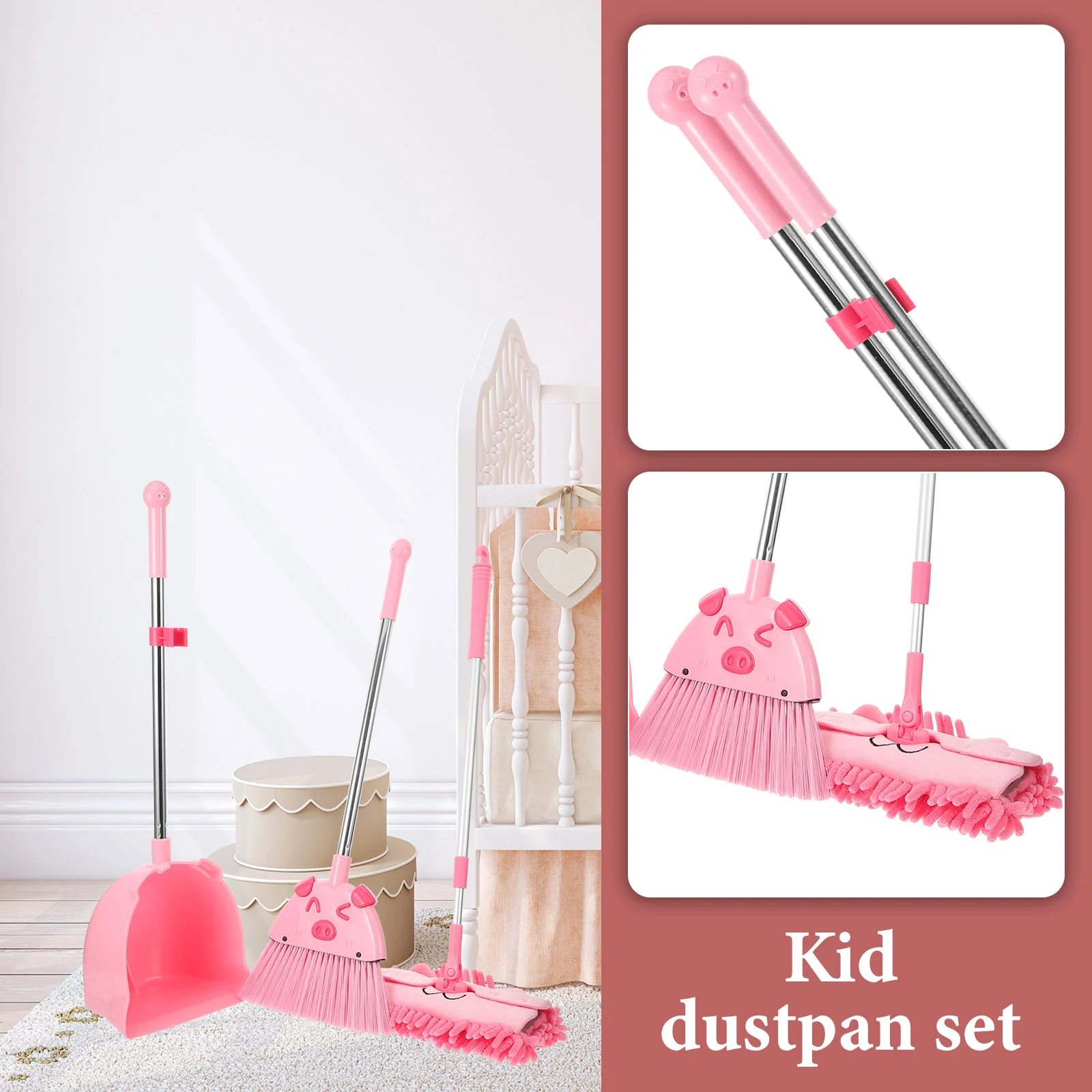 Household Broom Children's and Dustpan Outdoor Small Prop Toddler Floor Sweeping