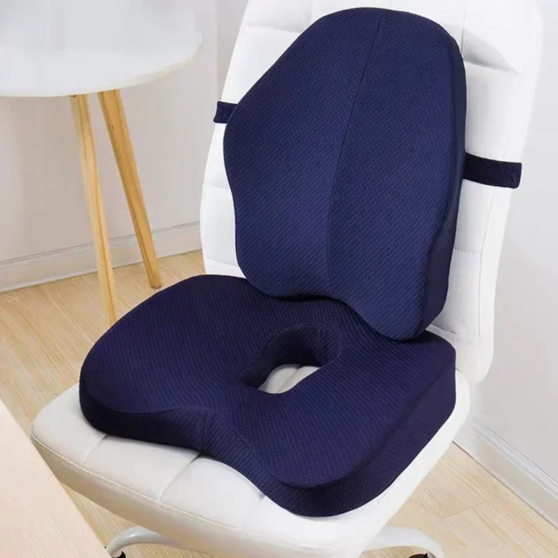 Memory Foam Seat Cushion Orthopedic Pillow Office Chair Cushion Lumbar Cushions Car Seat Butt Hemorrhoid Coccyx Vertebra Sets