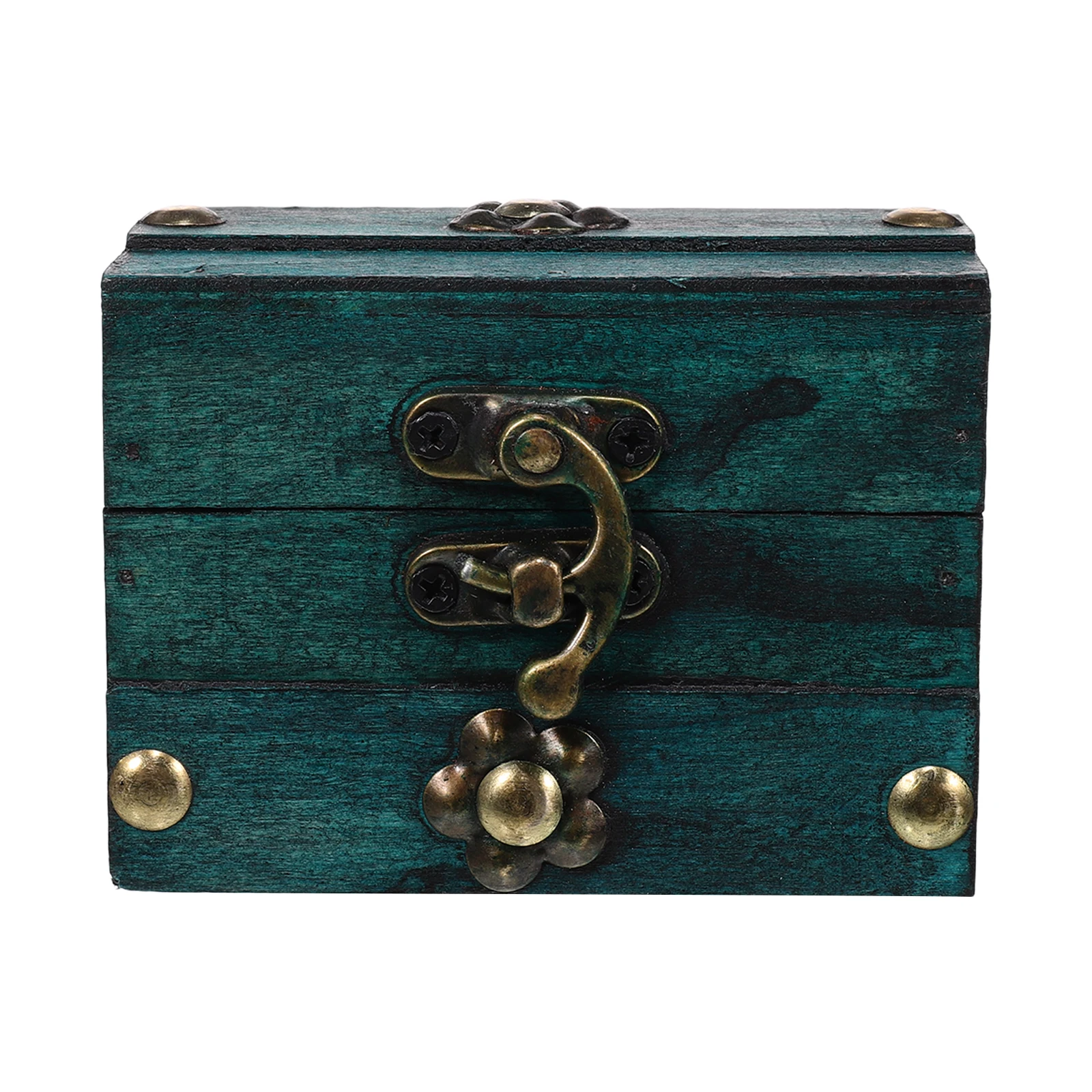 

Wood Storage Box Large Capacity Vintage Wooden Organizer for Desktop Home Office Decor Rustic Solid Wood Trinket Chest