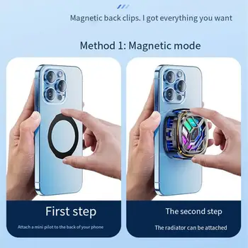 2v1 magnetický mobilní chladič s ventilátorem pro iPhone, iPad, Samsung, Huawei, mobilní telefon, tablet, počítač, obecné herní chlazení 8 nejlepší prodej Vodní chlazení iPadu - №7