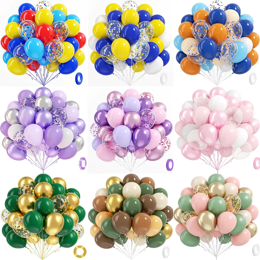 10 Inch Latex Balloon 30pcs Balloons Set for Weddings, Holidays, Birthdays, Carnivals , Deep forest Party Decoration