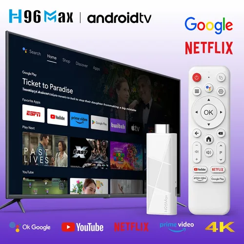 H96MAX RK3518 TV Stick Smart TV Android14 4K H96 MAX TV Box Wifi6 IPTV BT5.4 8G/16G 4K @ 60fps HD Smart TV Dongle