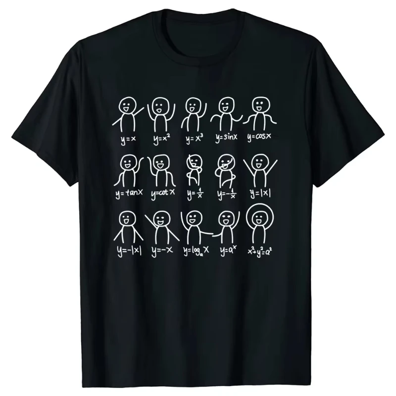 Novedad de verano, regalo de cumpleaños divertido, camiseta gráfica con estampado de ecuación matemática de baile de álgebra, camiseta de manga corta para hombre, ropa de calle