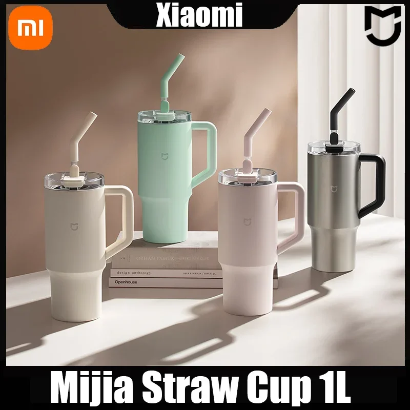 

Xiaomi Mijia Straw Thermos Cup 1L Large Capacity 316L Stainless Steel Liner Insulation and Cooling Men and Women Car Cup