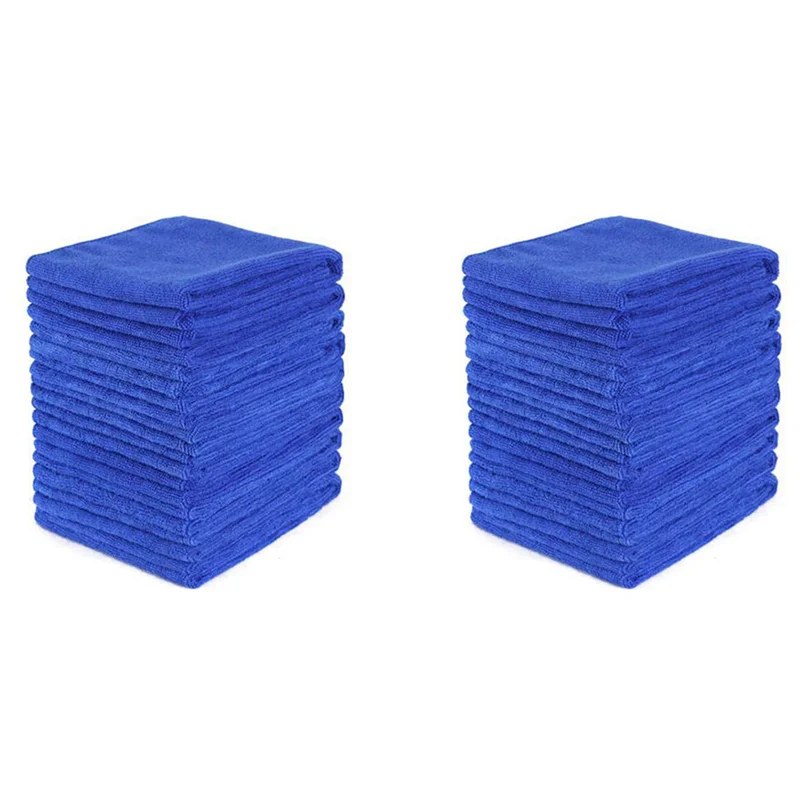 

40 шт. впитывающее полотенце из микрофибры для автомобиля, дома, кухни, стирки, чистая тряпка для мытья, синяя