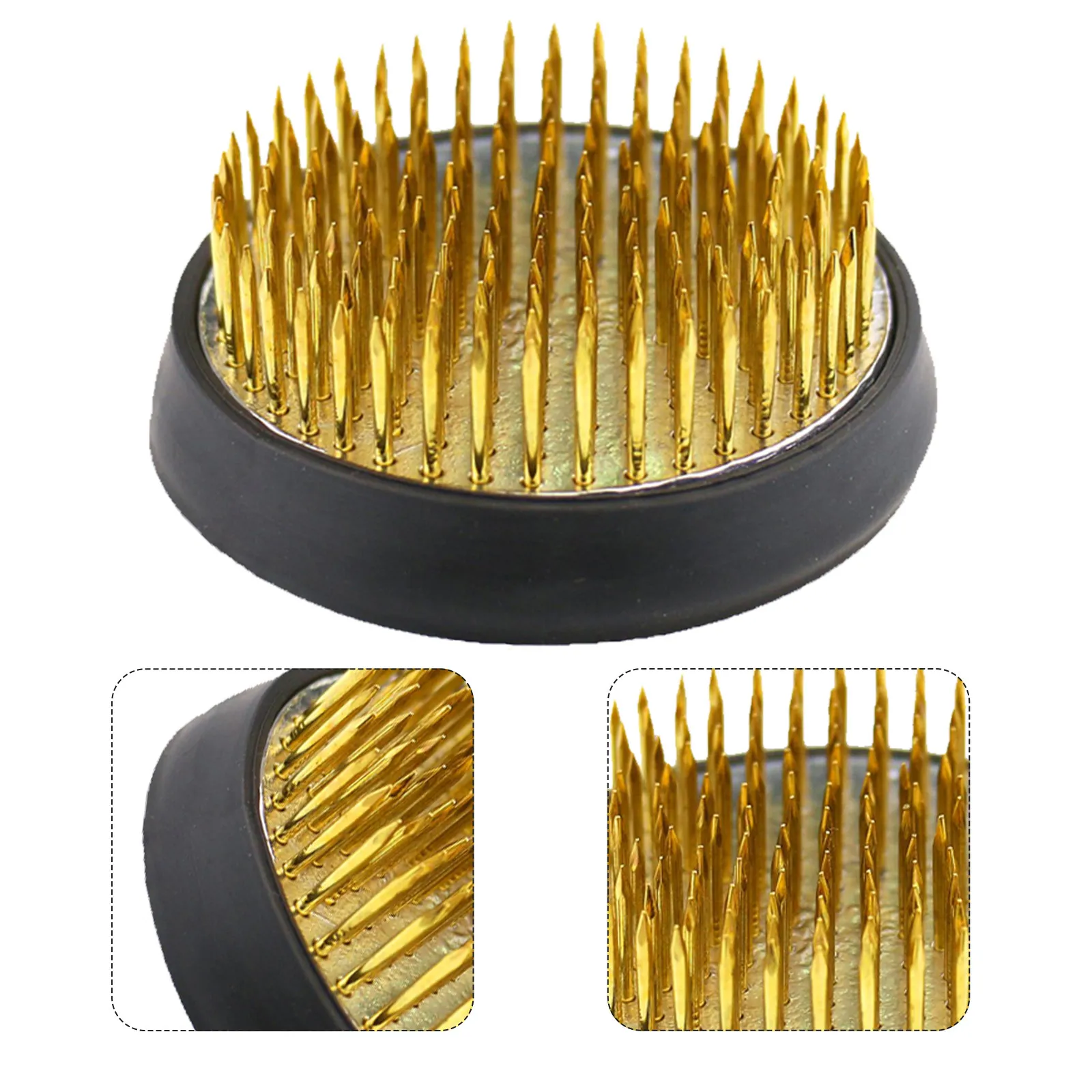 2Pcs Flower Arrangement Holder with Strong Copper Needles Long Dense Pins Stable Flower Base Gardening Supply for Bouquets view 2