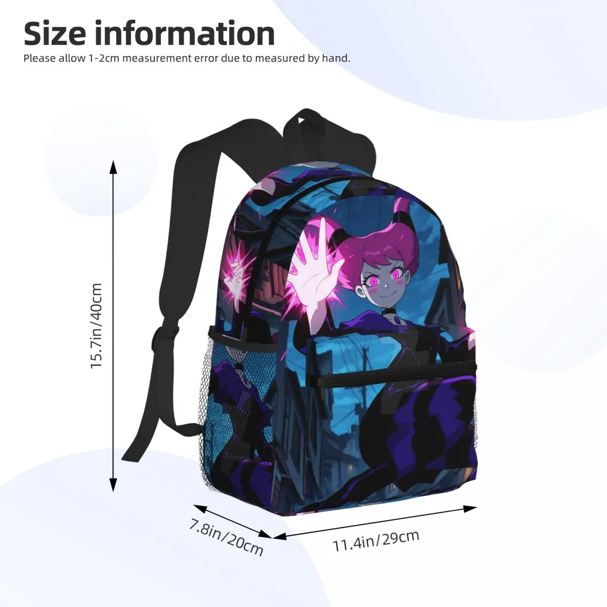 Cartoon Teen Titans Go Jinx Studentenrucksack, Schultasche, Wandern, Reisen, Tagesrucksack für Jungen und Mädchen, modische Büchertasche, Umhängetaschen