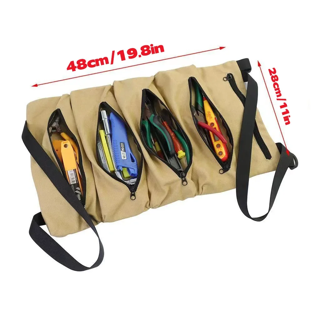 Multi-Purpose Tool Bag High Quality Professional Multi Pocket Hardware Tools Pouch Roll UP Portable Small Tools Organizer Bag