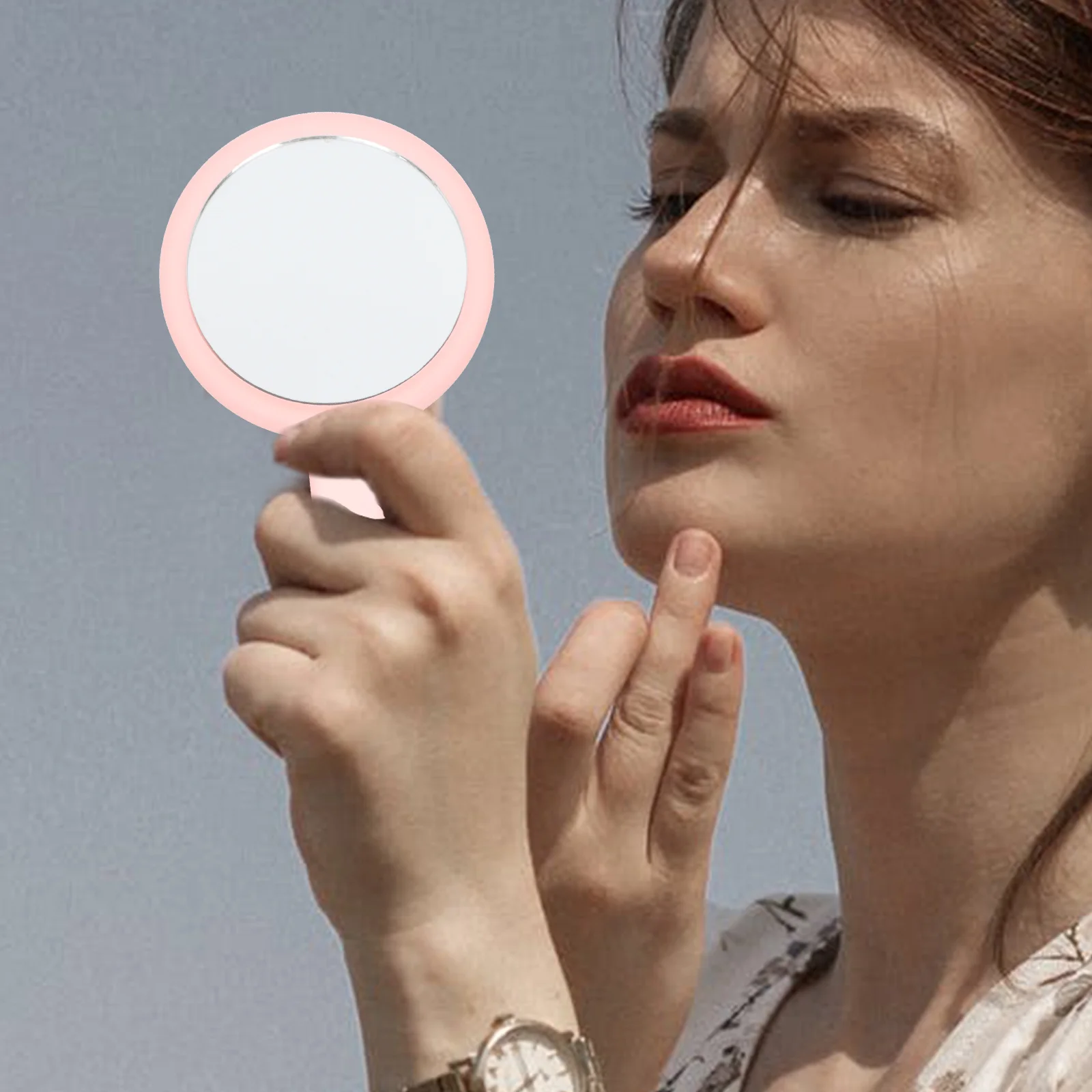 

Professional Makeup Artist Mirror Handheld Women Fashionable Holding Convenient Durable Fine Workmanship