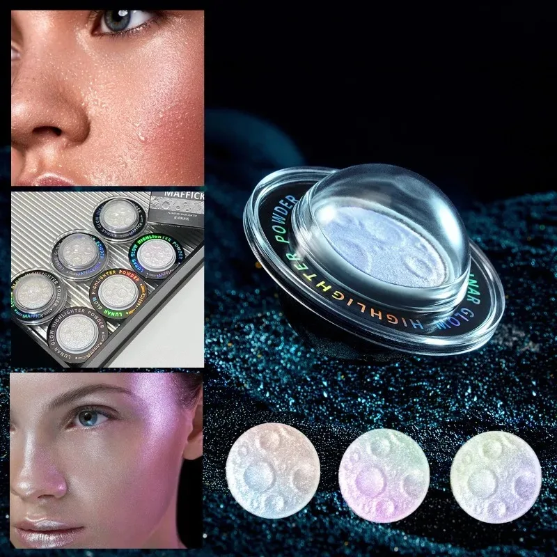 8 Color Planet Highlighter Powder Shimmer Sparkle High Gloss 3D Face & Body Brightening Makeup Cosmetics for All Body