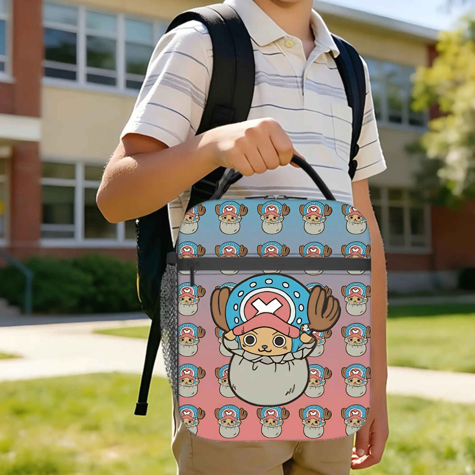 

Tony Tony Chopper Insulated Lunch Bags Thermal Bag ,Lunch Container One Piece Portable Tote Lunch Box Bento Pouch College