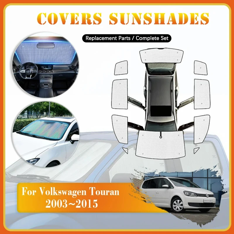 

Car Sunshade Cover For VW Volkswagen Touran 1T 2003~2015 Sunproof Sunscreen Window Coverage Pad Front Rear Sun Shade Accessories