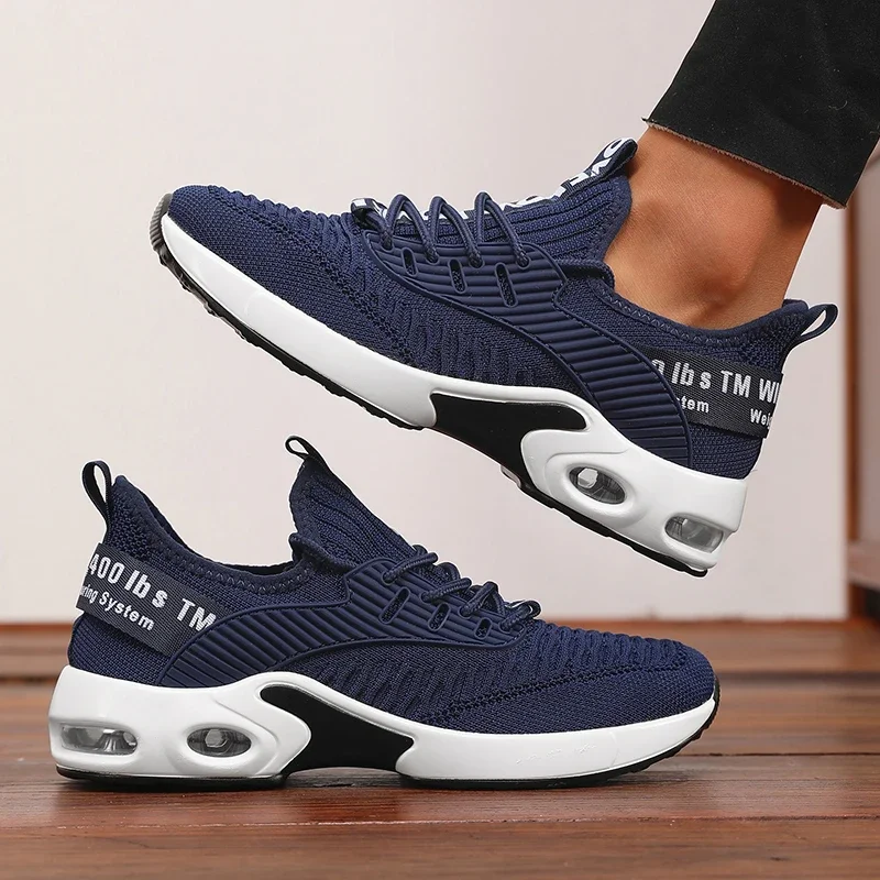 2026 Neue Herren Blaue Dämpfungs-Sportschuhe Atmungsaktive Mesh-Laufschuhe Leichte Rutschfeste Sport-Walkingschuhe – Detail 6