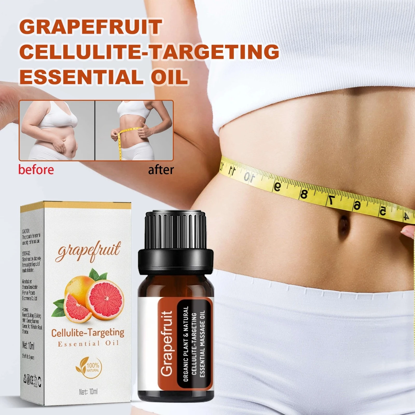 

Grapefruit essential oil, abdominal fat firming and body shaping essential oil