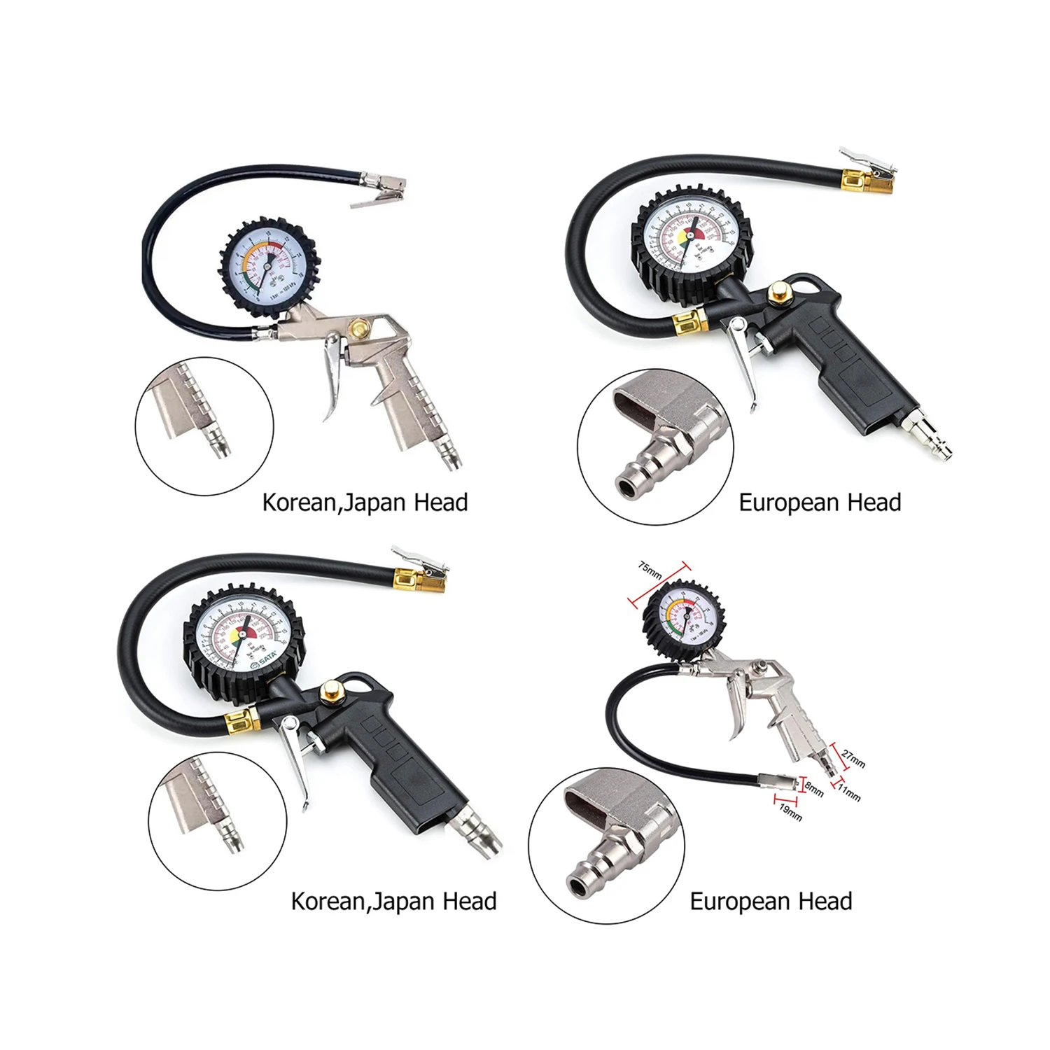 Tyre Pumping Gun Digital Pressure Gauges Tire Air Gauge Car Tpms Tool Meter Manometers for Tires Tools Manometer Monitor Tester - view 5