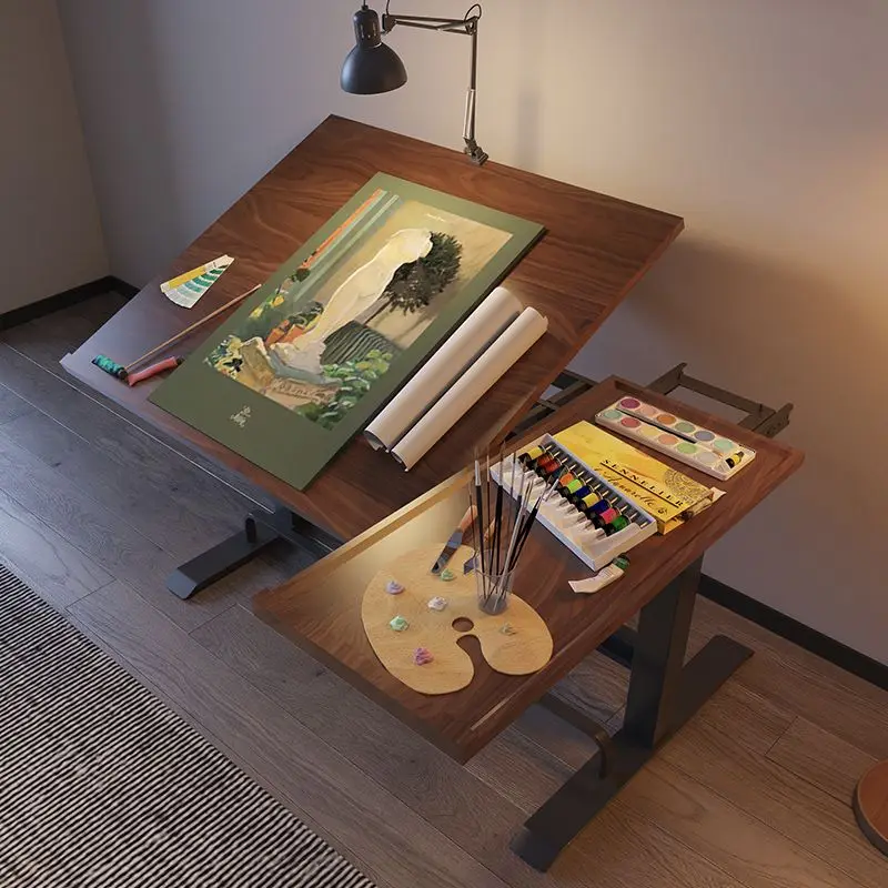 Professional painting table, electric lifting table, art drawing board designer workbench