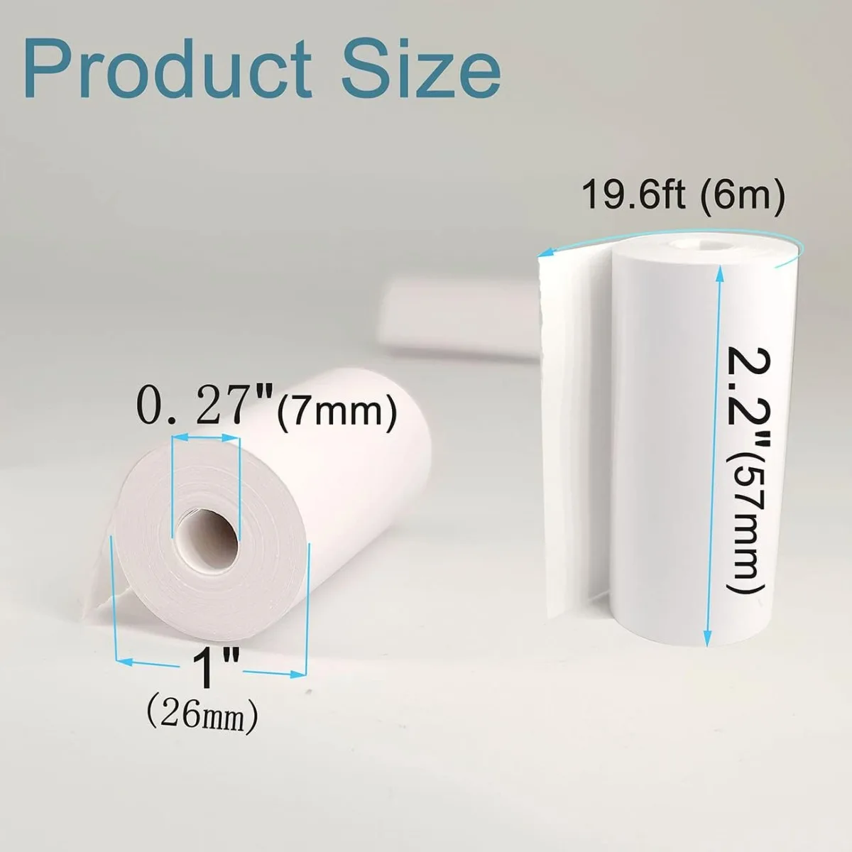 12 Rolls Kids Instant Camera Refill Print Paper Film Coreless Thermal Print For 57mm Portable Cash Registers Mobile Printer