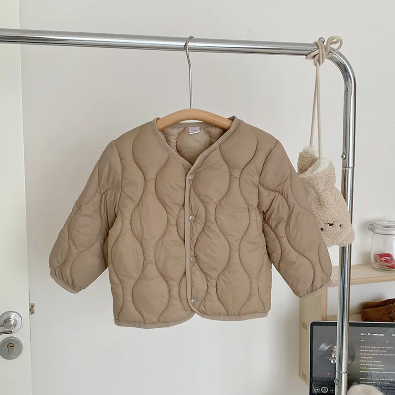 Autumn Winter Baby Lightweight Windproof Cotton Jacket Girl Boy Warm Coat Soft Casual Kids School Outfit Sports Jacket Children