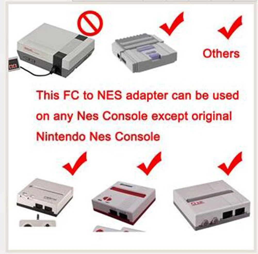 

5pcs for NES Wholesale Adapter Converter 60Pin to 72 Pin For Nintend NES Console System 60PIN FC Game To 72PIN for NES Converter