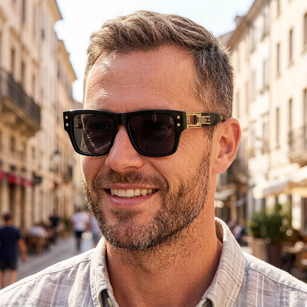 

New Men Fashion Square Sunglasses Women Vintage Sun Glasses UV Classic Geometry Rectangle Eyewear Retro Big Frame Eyeglasses