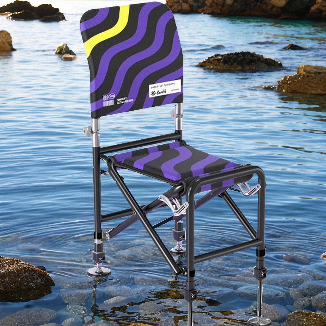 

Folding Lightweight Chaise Tourist Lounger Stool Beach Bench Chair Foldable Chairs Portable Ergonomic Fishing Camping