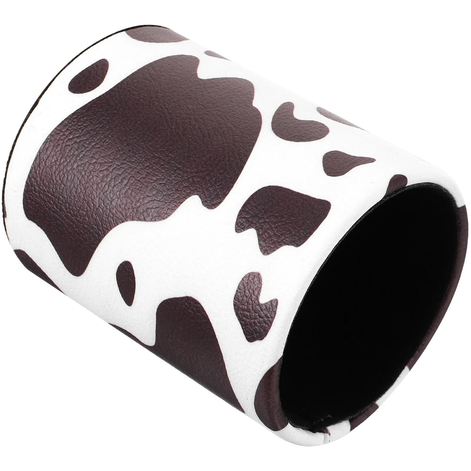 

Retro Pu Pen Holder Desk Stationery ganizer Cow Print Makeup Brush Cup Vanity Storage Solution Office Supplies