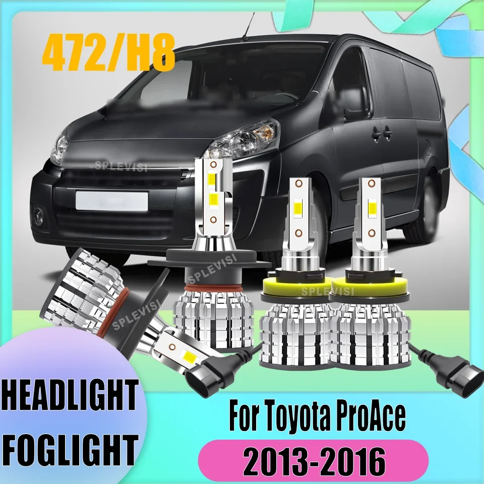 360° Wider Illumination for Safer Turns Car LED Headlight Foglight For Rainy Conditions For Toyota ProAce 2013 2014 2015 2016