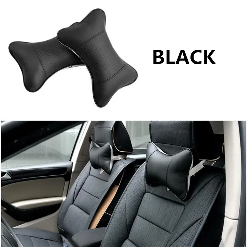 2X Car Headrest Neck Pillow Seat Cushion For Hyundai IX35 IX45 Sonata Verna Solaris Elantra Tucson Mistra IX25 I30