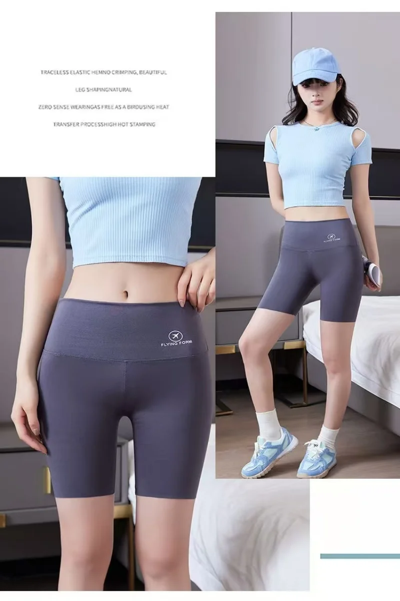 

2025 Summer Shark High Waist Yoga Sports Tights Woman Running Pants Sexy Butt Lifting Leggings Push Up Panties Gym Fitness