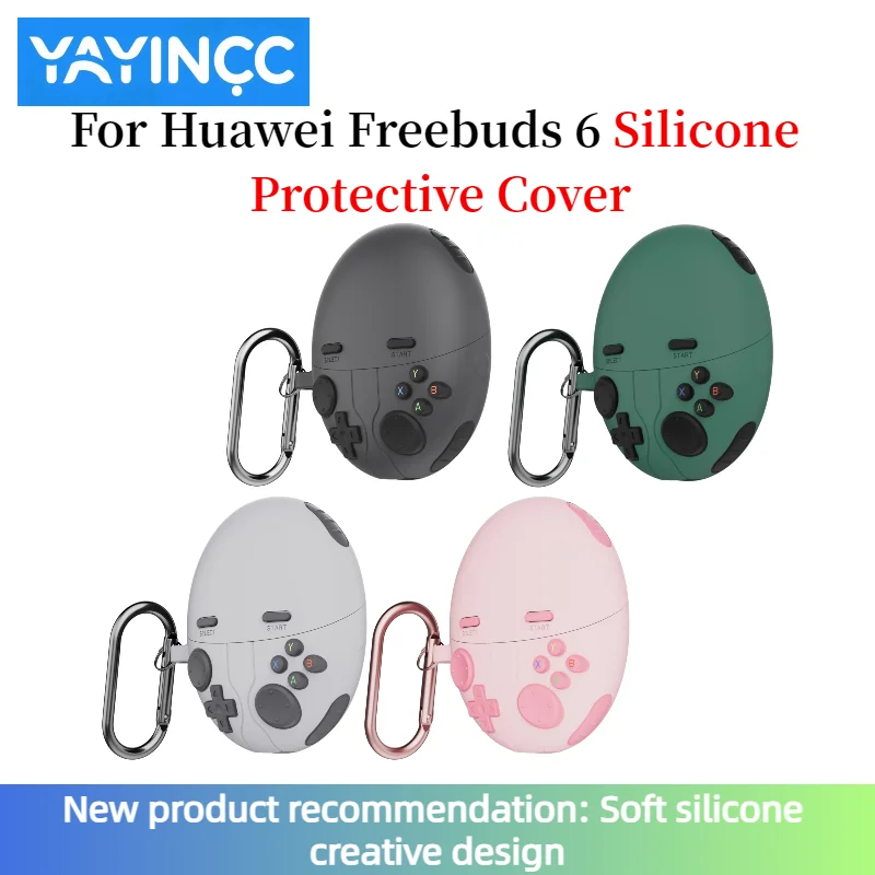 

YAYINCC Silicone protective case for Huawei FreeBuds6 headphone charging case,anti drop and dustproof game console button design