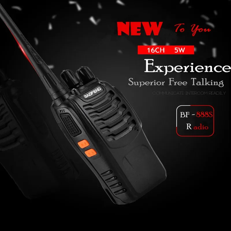 Baofeng BF-888S Walkie Talkie Two Way Radio UHF 400-470MHz 16CH BF888s Kids Walkie Talkie Ham Radios Transceiver BF888s Kids Toy