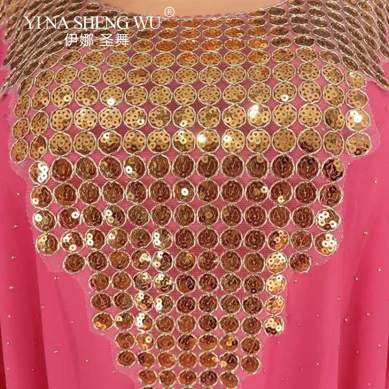 Moslim Gewaad Europese en Amerikaanse Grensoverschrijdende Moslim Lange Boerka Buikdans Dansvoorstelling Kostuum 2-delige Set Khalegy Gewaad