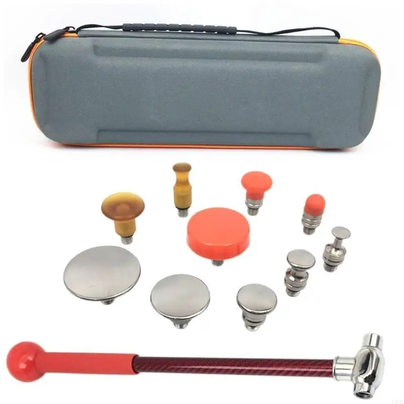 Professional Car Dent Fixing Tool With Hammers & Assorted Heads For DIYer Repair New